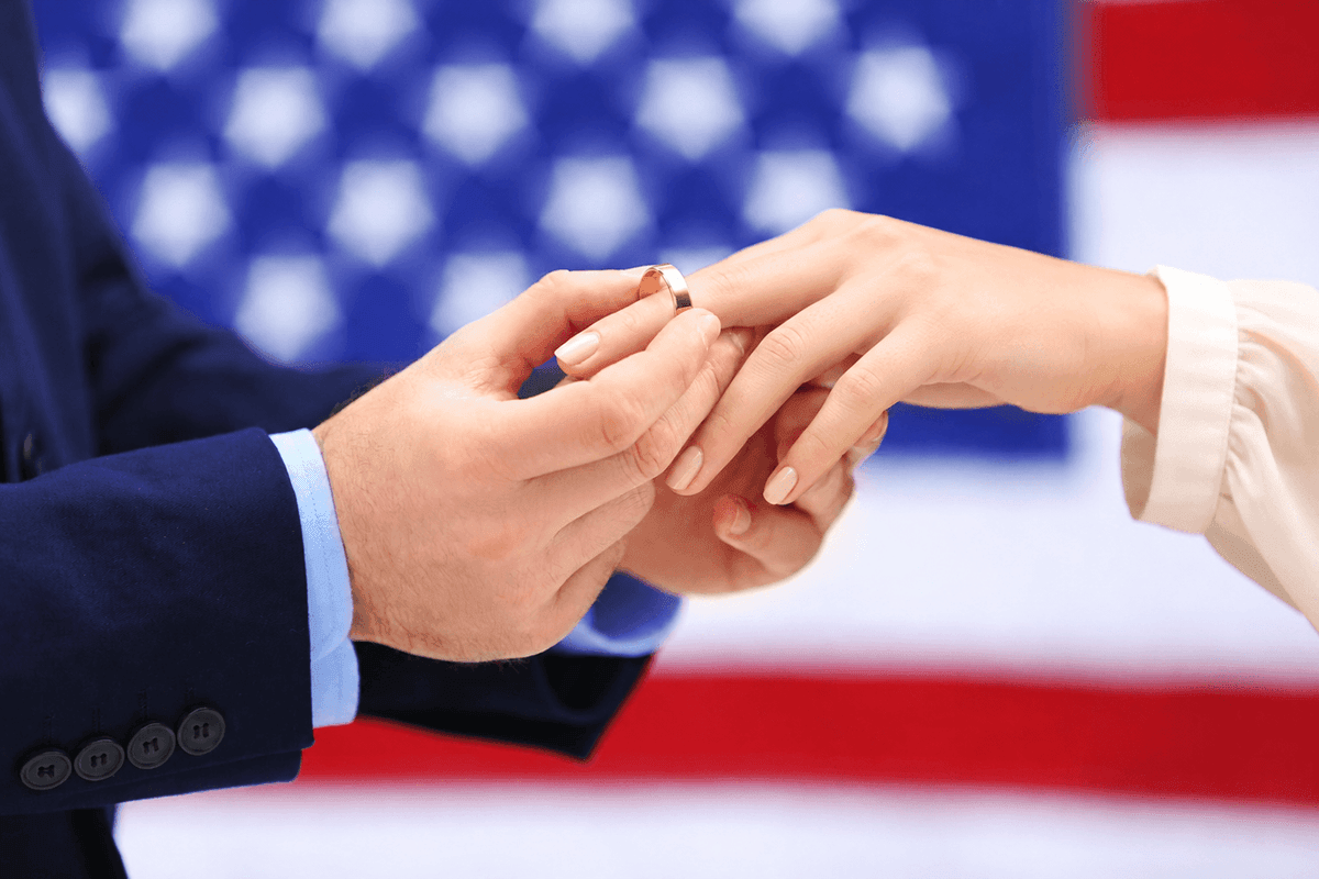Пара жениха и невесты в США по визе K-1