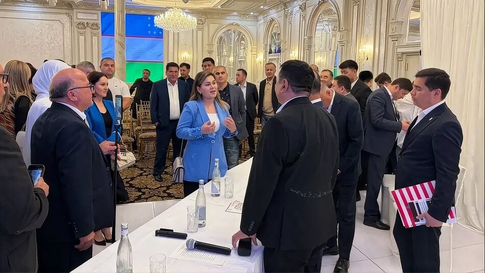 A reception at the business forum
